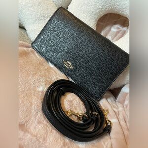 Coach Anna foldover clutch crossbody